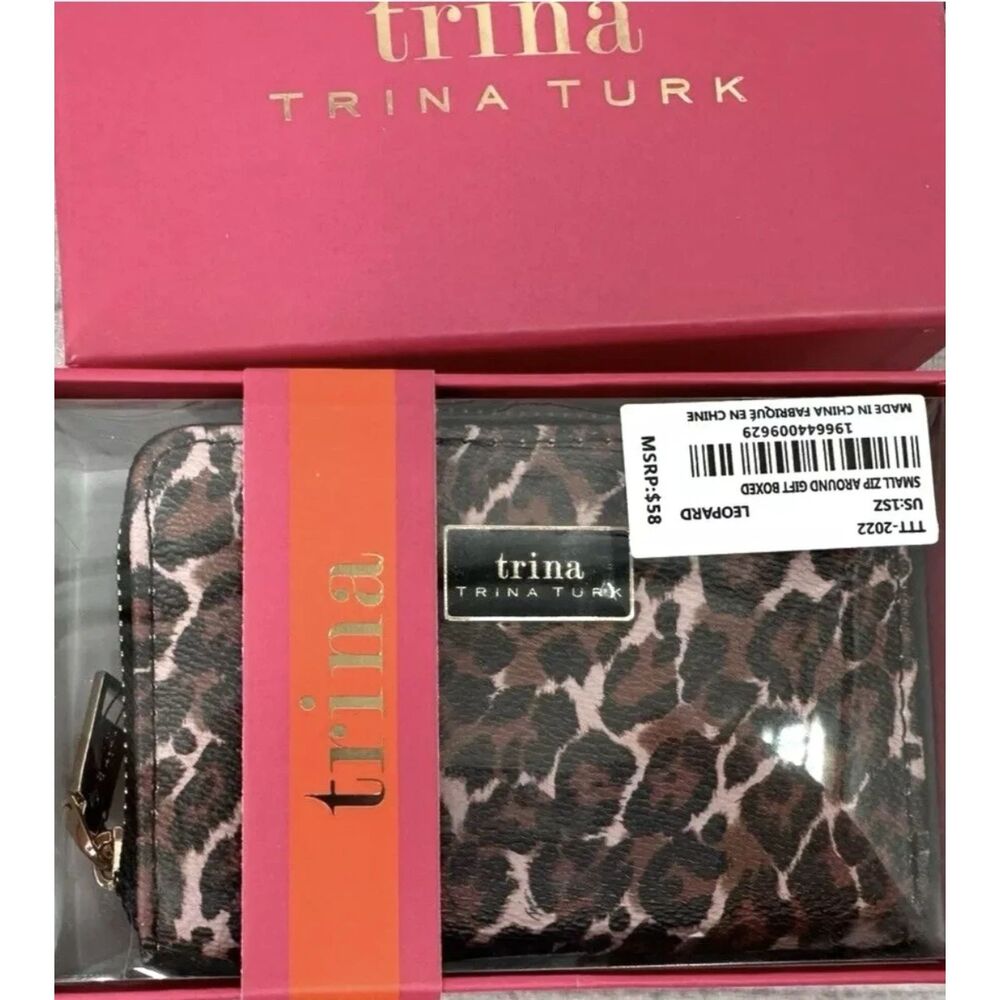 Trina Turk Small Leopard Zip Around Wallet NWT *** - Picture 4 of 8